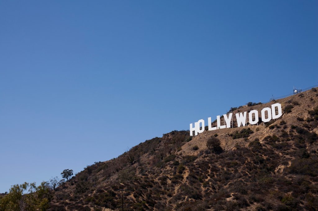 Hollywood Sign perched on a sunny hillside
